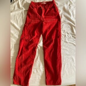 red Levi’s pants size 24 100% cotton